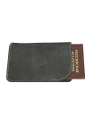 Чехол обложка для паспорта кожаная ОП-А дымчато-черная Apache