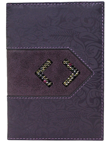 Обложка на паспорт женская натуральная кожа ОП-16 lancetta фиолетовый Kniksen