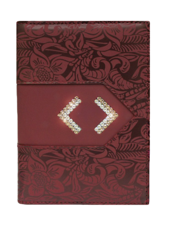 Обложка на паспорт женская из натуральной кожи ОП-16 rubin бордовый Kniksen