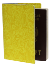 Обложка для паспорта женская натуральная кожа ОП-Ф аляска желтая Person